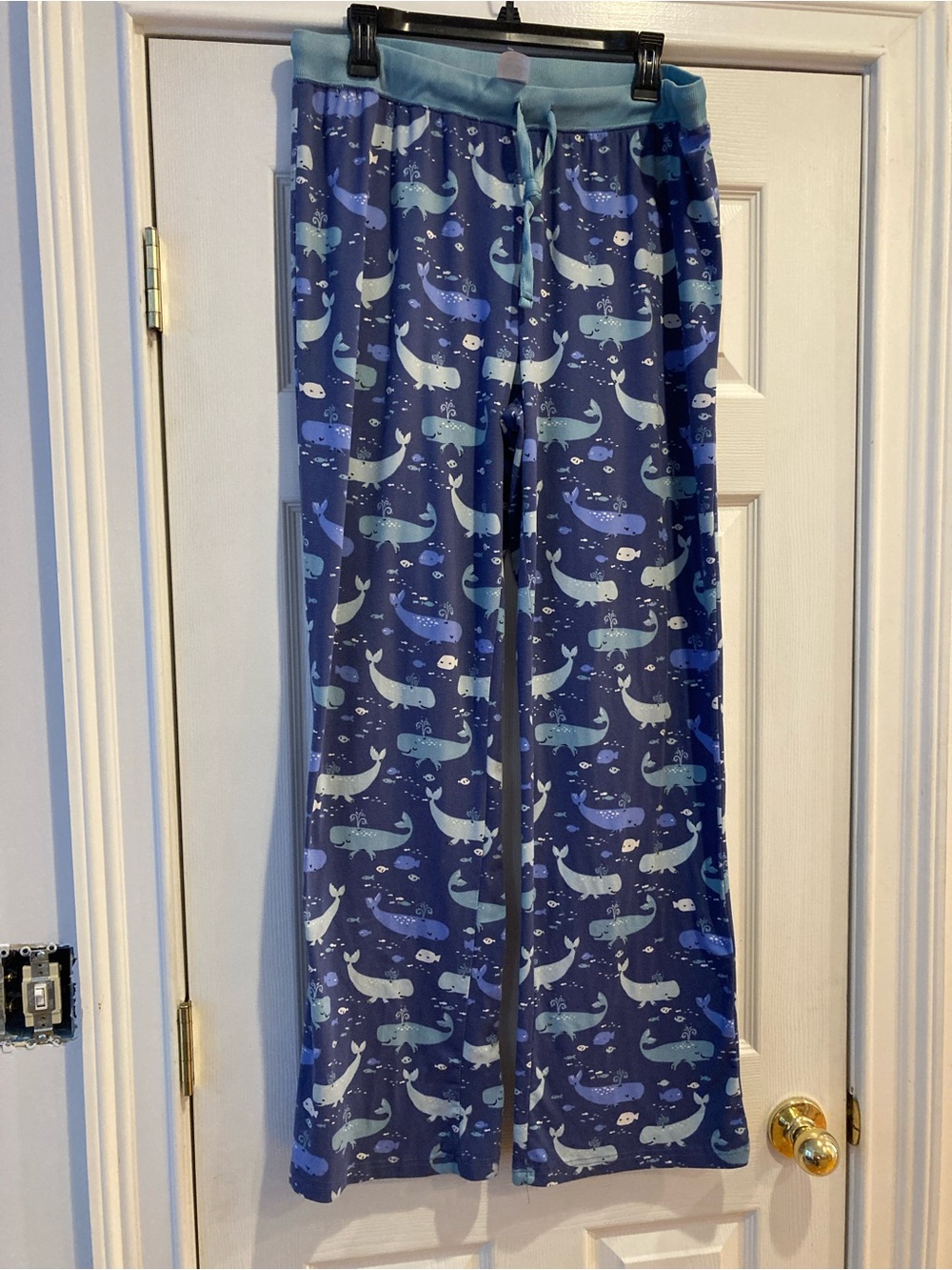 ⭐️⭐️ munki munki Navy and Light Blue Whale-Print Lounge Pants